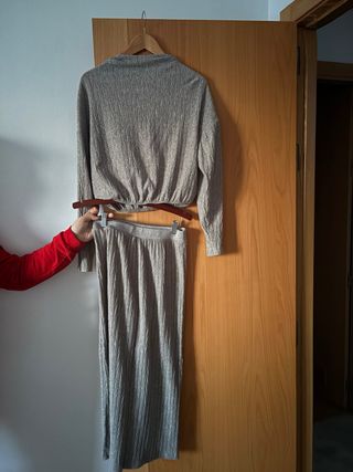 Conjunto Falda y Top Zara Gris