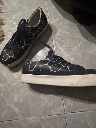 Bambas Armani Mujer Azul Beige