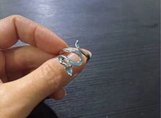 Anello Serpente Argento 925 Topazio