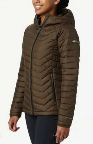 Chaqueta Columbia Powder Lite Mujer M Verde Oliva