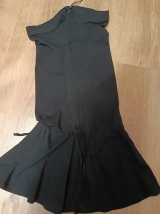 Vestido palabra de honor negro Stradivarius Talla