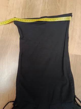Vestido palabra de honor negro Stradivarius Talla
