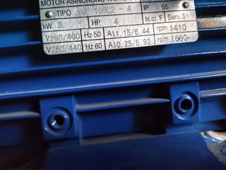 Motor asíncrono trifásico 4cv