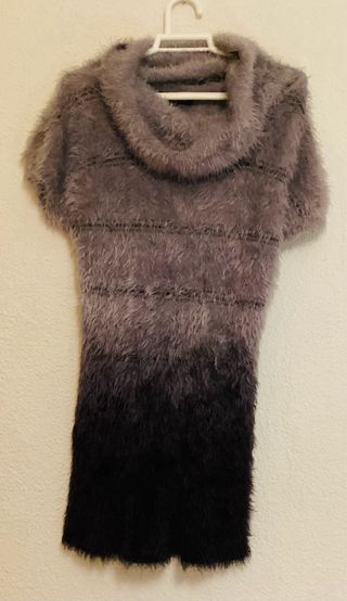 Vestido de pelo suave con degradado , muy cortito