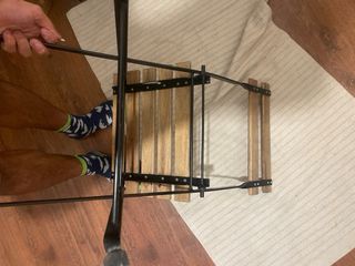 Sedia pieghevole da esterno Ikea in legno e metallo