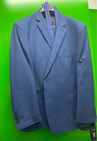 Traje de chaqueta azul hombre