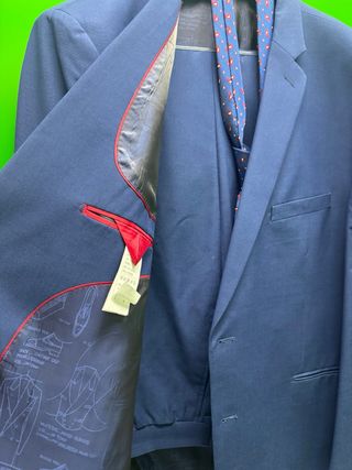 Traje de chaqueta azul hombre