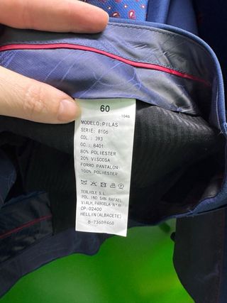 Traje de chaqueta azul hombre