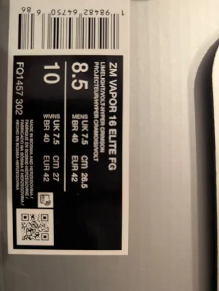 Botas Fútbol Nike ZM Vapor 16 Elite FG