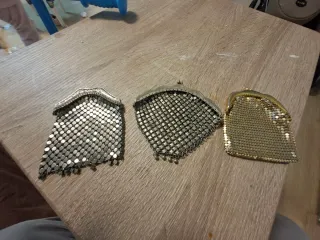 Monederos de malla antiguos (dorado y plateado)