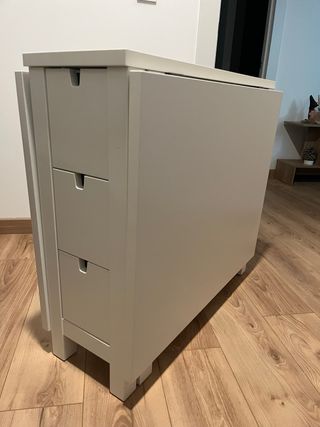 Tavolo pieghevole bianco Ikea da cucina; 26/89/152x80cm