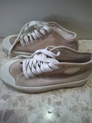 Botines Beige y Blanco