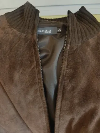 Chaqueta de ante y punto para hombre