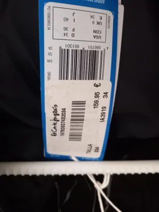 Chaqueta Adidas Talla 34 Negra/blanco/dorado nueva