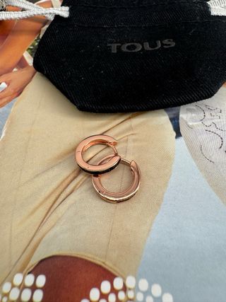 Pendientes Tous Aro Negro vermeil rosa