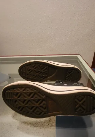 Converse Piel Negra Cremallera Talla 39