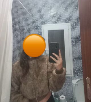 Chaqueta pelo marrón Y2K Talla S