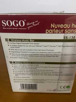 Altavoz Inalambrico Dorado y Plateado