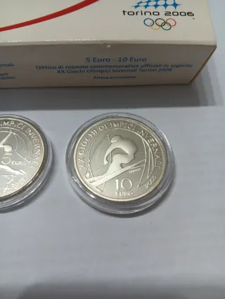 5 e 10 Euro AG Proof Giochi Olimpici Invernali