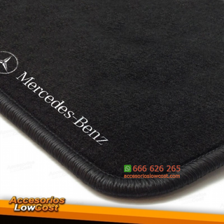 ALFOMBRILLAS CLASE ML W163 98-05 CON LOGO RIBETE