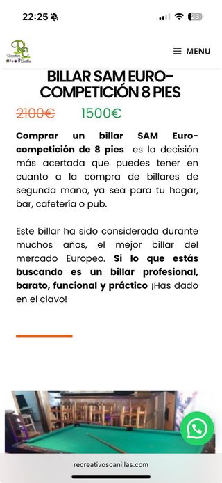 Mesa de Billar Profesional