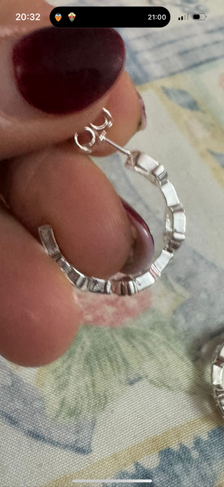 Pendientes aro plata S925