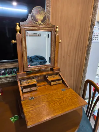 Tocador Vicentino Madera y Cristal