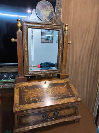 Tocador Vicentino Madera y Cristal