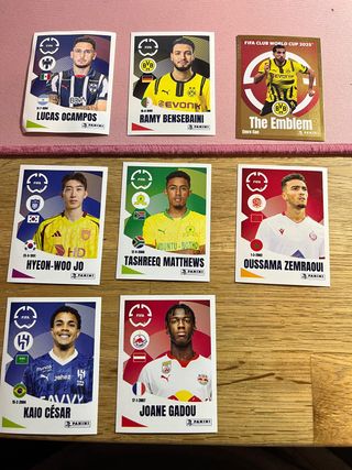 Lote 8 Cromos Panini Club World Cup 25