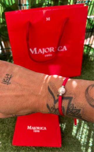 Pulsera Majorica Perla Roja Certificado