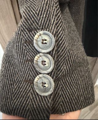 Abrigo Desigual Patchwork Marrón y Gris