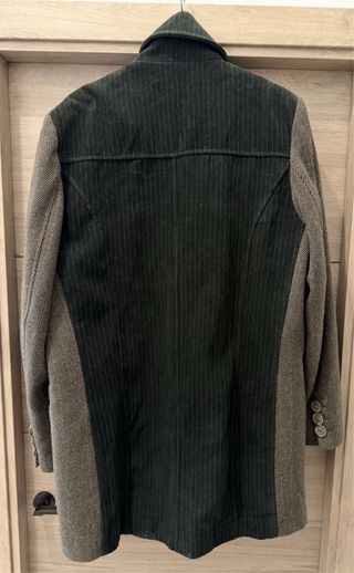 Abrigo Desigual Patchwork Marrón y Gris