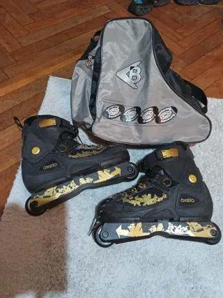 Patinetes Oxelo Negros y Dorados