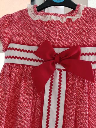 Vestido rojo infantil 18-24 meses