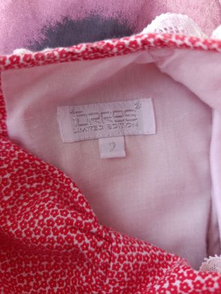 Vestido rojo infantil 18-24 meses