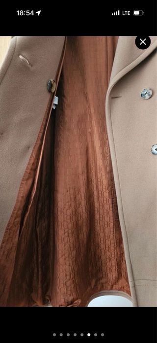 Abrigo Carolina Herrera Talla 8 Beige/Marrón