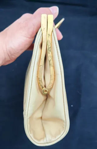 Pochette vintage anni 80 beige