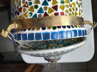 Lámpara colgante mosaico multicolor