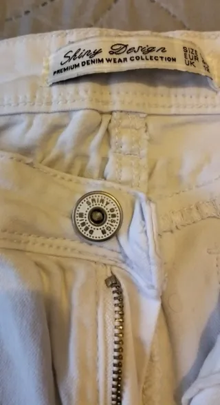 Lote 2 Vaqueros Mujer blanco y Verde