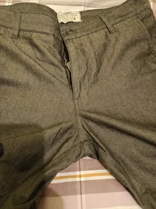 Pantalón Lois Chino Espiguilla Gris, 40-42 aprox.