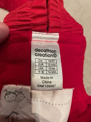 Pantalón de esquí Decathlon 18 meses