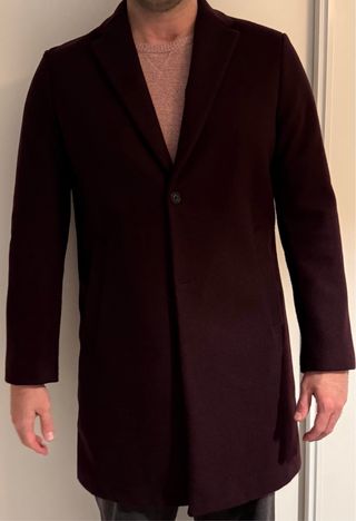 Abrigo Zara Hombre Berenjena