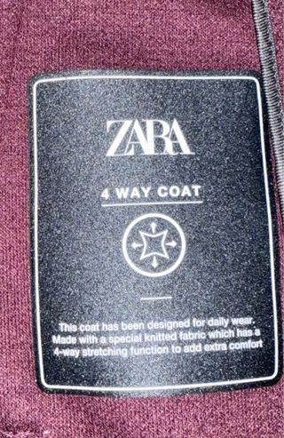 Abrigo Zara Hombre Berenjena