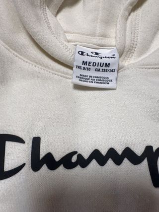 Sudadera Champion beige niña TALLA 9/10  138/142cm
