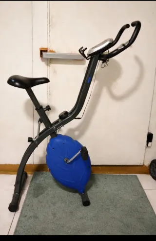 Bicicleta Estática Deportiva Azul