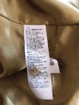 Chaqueta Zara Caballero Marrón Talla L