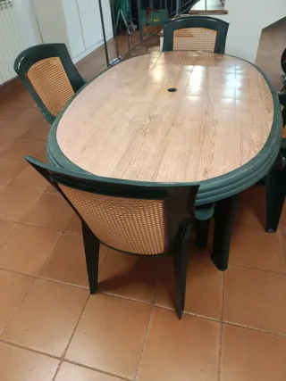 Mesa y 4 Sillas Terraza Exterior