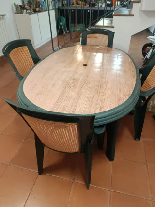 Mesa y 4 Sillas Terraza Exterior