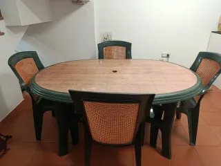 Mesa y 4 Sillas Terraza Exterior