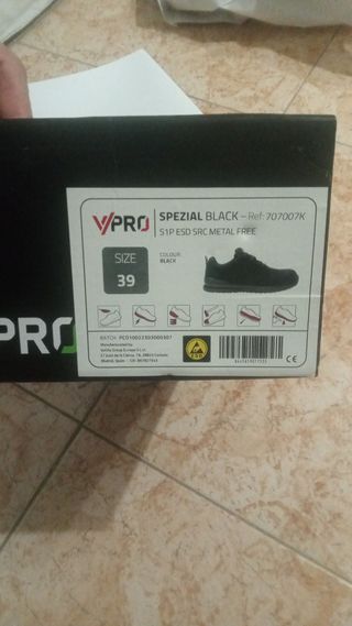 Zapatos de seguridad negros talla 39